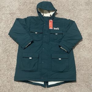 Levis Jacket Mens XL Pine Green Eastport Utility Thermore Hooded A35620001